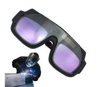 Krmoau Lunettes de soudeur - Lunettes de protection anti-rayures - Lentille de soudage à assombrissement automatique anti-éblouissement pour TIG MIG ARC coupe, meulage, travail du bois
