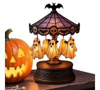Krmoau Manège Fantôme Lumineux, Lanterne Vintage d'halloween à Thème Carrousel, Décor Flottant pour Intérieur Maison Salon Cuisine Chambre Salle d'Étude