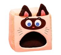 Krmoau Nid pour chat intérieur, tente de couchage chaude en peluche | Maison douce pour chats comme lieu de couchage | pour salon, maison, appartement, ferme, garage, chaleur d'hiver
