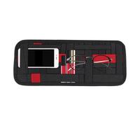 Krmoau Organisateur de visière de voiture, panneau élastique multiple, panneau de rangement pour lunettes de soleil, pour berline van cartes clés, écouteurs, trajets en voyage