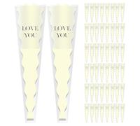 Krmoau Sachets d'Emballage pour Fleurs - 50 Pièces Manchons Floraux,Manchons Floraux pour Bouquets | Accessoires d'Emballage Floral pour Fleuriste Anniversaire Fête des Mères Fête des Pères Diplôme