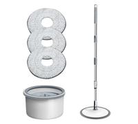 Krmoau Set de Seau et Serpillière - Balai Essoreur avec Seau Unique Et Essoreuse - Fournitures de Nettoyage Légères pour Salle de Bain, Salon, Marbre, Parquet et Carrelage