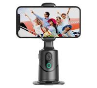Krmoau Stabilisateur Vidéo Téléphone avec IA et Rotation 360° - Stabilisateur Smartphone pour Tournage Vidéo - Reconnaissance Faciale sans App pour Aventures Extérieures Vloggers Débutants