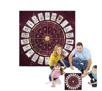 Krmoau Tapis de Tarot, Nappe de Table en Tissu pour Cartes de Tarot d', Tapis de Jeu de société en Flanelle sous-Main métaphysique pour Divination, Astrologie et Oracle