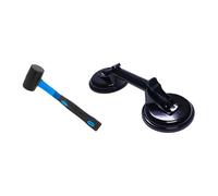 Krmoau Ventouse pour fenêtre - Double lève-vide pour carrelage et charges, dispositif de levage de sol résistant aux rayures pour panneaux, miroirs, carreaux, granit