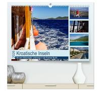 Kroatische Inseln - Mit dem Motorsegler unterwegs in der Kvarner Bucht (hochwertiger Premium Wandkalender 2026 DIN A2 quer), Kunstdruck in Hochglanz: Schiffahrt zu den Inseln Cres*Losinj*Rab*Krk