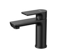 Krobec Robinet Salle de Bain, Robinet de lavabo,Mitigeur lavabo,Mitigeur Lavabo Monocommande en, insert de valve en céramique,laiton,Conexión EU 3/8″ (Noir mat)