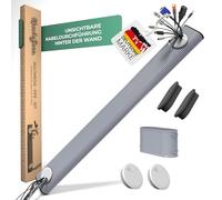 KrockaZone. Passe-câbles TV invisible - Tube multimédia ovale - 1,1 m de long - Blanc