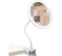 KRODEAIR Nouveau Miroir grossissant à Pince avec lumière LED, Miroir de Maquillage Lumineux Rechargeable avec grossissement, Miroir de Maquillage pivotant à 360 ° avec Collier de Serrage