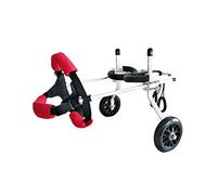 KROITY Fauteuil Roulant Chien, Églable Chariot Chien Handicapé pour La Rééducation des Jambes Arrières Deux Roues Chaise Roulante pour Chien (XS)
