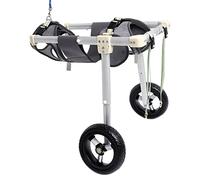 KROITY Fauteuil Roulant pour Animaux de Compagnie 2 Roues Réglable pour Chariot pour Chien pour Réadaptation des Pattes Arrière Poids Léger Facile À Assembler (5-60 kg)