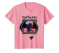 Krokmou Comment Dresser Votre Film Dragon 2025 T-Shirt, Enfant, Rose, 6 Ans