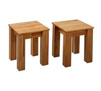 KROKWOOD 2X Tabouret de Cuisine Bonn en hêtre en Bois Massif 35x35x45 cm