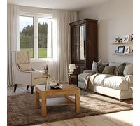 KROKWOOD Table Basse Bonn Bois de Massif (Chêne, 75 x 50 x 45 cm)