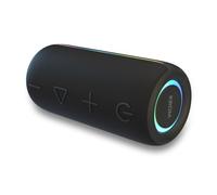 KROM Jammin - Enceinte Portable Bluetooth 6.0 de 20W, Éclairage LED RGB, Autonomie 5h, Lecteur Micro SD, USB et Entrée Jack 3.5mm, Noir