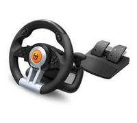 Krom Gaming Volant K-Wheel – USB filaire, pédales analogique/numérique, Noir