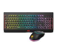 Krom Kabala Wireless Gaming Pack Clavier à Membrane RGB + Souris Optique 4000 DPI Noir