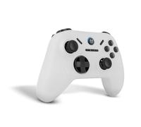 KROM KADOER - Manette Gaming Sans Fil, Joysticks de Haute Précision, Bluetooth 5.0, 2.4 GHz et Filaire, Batterie Lithium 600 mAh, Compatible PC, Switch, Android et iOS - Blanc