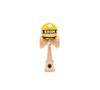 KROM Kendama MIKRO Jaune - Mini Kendama en bois de hêtre - Entièrement jouable - Format de poche - Pour débutants et professionnels