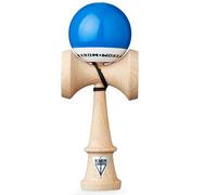 KROM - Kendama Pro Pop LOL Bleu Foncé - Bilboquet Japonais - Jouet en Bois pour Adulte et Enfant - Pack : Ficelle de Rechange + Stickers offerts