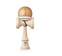 KROM - Kendama Pro Pop LOL Aspect Bois Naturel - Bilboquet Japonais - Jouet en Bois pour Adulte et Enfant - Pack : Ficelle de Rechange + Stickers offerts