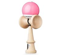 KROM - Kendama Pro Pop LOL Rose - Bilboquet Japonais - Jouet en Bois pour Adulte et Enfant - Pack : Ficelle de Rechange + Stickers offerts