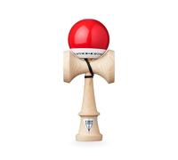 KROM - Kendama Pro Pop LOL Rouge - Bilboquet Japonais - Jouet en Bois pour Adulte et Enfant - Pack : Ficelle de Rechange + Stickers offerts