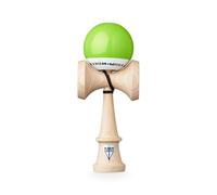 KROM - Kendama Pro Pop LOL Vert Clair - Bilboquet Japonais - Jouet en Bois pour Adulte et Enfant - Pack : Ficelle de Rechange + Stickers offerts