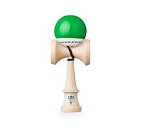 KROM - Kendama Pro Pop LOL Vert Foncé - Bilboquet Japonais - Jouet en Bois pour Adulte et Enfant - Pack : Ficelle de Rechange + Stickers offerts