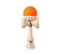 KROM - Kendama Pro Pop Orange - Bilboquet Japonais - Jouet en Bois pour Adulte et Enfant - Pack : Ficelle de Rechange + Stickers offerts