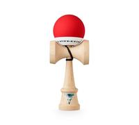 KROM - Kendama Pro Pop Rouge - Bilboquet Japonais - Jouet en Bois pour Adulte et Enfant - Pack : Ficelle de Rechange + Stickers offerts