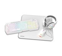 Krom Kenta Pack clavier souris Gaming USB QWERTY Anglais Blanc
