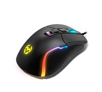 KROM KICK - Souris de jeu, RGB Rainbow, capteur optique PixArt 3327 jusqu'à 12000 DPI, 6 niveaux de DPI (800-6200), logiciel avancé, noir