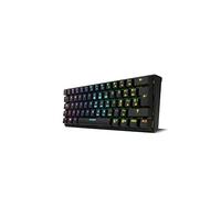 KROM KLUSTER - Clavier mécanique gaming RGB 60% avec Bluetooth 5.0 et USB-C, Switchs Outemu rouges, Disposition espagnole, Rétroéclairage personnalisable, Compatible Windows, Mac, Android et iOS, Noir