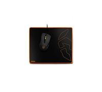 KROM Knout Speed Black Bulk Edition - NXKROMKNTSPD - Tapis de Souris Gaming, pour Souris Optique/Laser, Base en Caoutchouc, Taille 320x270x3mm, Couleur Noir/Orange