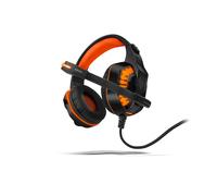 Krom Gaming Micro-casque Konor – Circum-aural, filaire USB, 7.1, bandeau – Noir/Orange