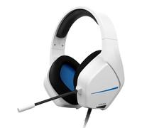 KROM KOPA Move - Casque Gaming Stéréo avec Haut-parleurs de 50 mm, Micro Omnidirectionnel, Contrôle du Volume et Mute sur Casque, Arceau Léger et Réglable, Connexion Jack 3,5 mm - Blanc