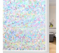 KROMAPOLIS Film 3D arc-en-ciel pour fenêtres, 30 x 200 cm, film protecteur pour fenêtre coloré opaque, auto-adhésif, décoration colorée pour votre maison