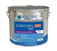 KROME PEINTURES - Laque acrylique polyuréthane Krome Durocryl mat - Couleur:Blanc Conditionnement:1L
