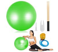 Kronabelle Balle d'équilibre de 66 cm avec pompe et bâtons de batterie cardio de 90,7 g, kit de fitness pour entraînements d'aérobic, stabilité, yoga, pilates et exercices de grossesse