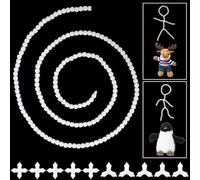 Kronabelle Cadre de figurine en plastique pour animaux en peluche, poupées d'ours, 170 pièces squelette de poupée, kit d'armature de poupée, joints à rotule flexibles de 9 mm avec connecteurs X Y