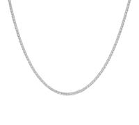 Kronabelle Chaîne gourmette en argent sterling S925, collier de 15,7 pouces avec rallonge de 2 pouces, design minimaliste, bijou chaîne chic à offrir