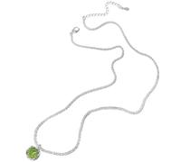 Kronabelle Collier en argent sterling S925, collier à pierre verte type émeraude, pendentif avec gemme verte unique et brillante, longueur réglable 40 + 5 cm, style élégant pour occasions spéciales