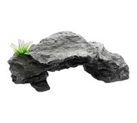 Kronabelle Décoration d'aquarium, grotte en résine de 17,5 cm pour décoration d'aquarium, cachette de terrarium et grotte de reptile, simulation de vue sur la montagne, cachette des animaux de