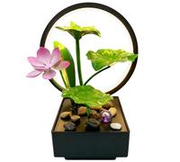 Kronabelle & Lily Pad Design, décoration de roue, décoration de bureau à domicile, fontaine à eau intérieure, fontaine de table de 13 cm avec lumières LED en boucle