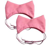 Kronabelle Lot de 2 bonnets de douche imperméables pour chats et chiens de petite et moyenne taille - Rose - Avec protection auditive - Réglables - Imperméables - Pour chats et chiens