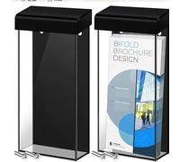 Kronabelle Lot de 2 porte-brochures en acrylique pour extérieur, support mural imperméable avec couvercle, boîte transparente pour prospectus, étui à documents pour bureau, magasin, façade extérieure