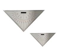 Kronabelle Lot de 2 Triangles de Navigation Nautique, règle Acrylique Transparente 34 cm, côté de 30 cm, IMPA 371008, pour Dessin de Cartes Marines, enseignement, Conception d'ingénierie, arpentage