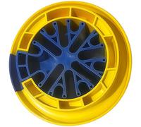 Kronabelle Organisateur de câbles avec peigne commode, idéal pour les câbles réseau, outil de gestion des cordons flexible, jaune et bleu