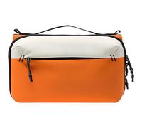 Kronabelle Sac de rangement de voyage numérique, design à 4 plis, 19 compartiments, organiseur électronique portable avec bandoulière pour chargeur et batterie externe, 5 L, orange et blanc